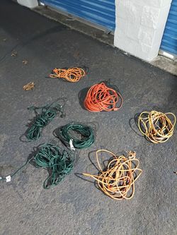 Lot of 7 Extension Cords