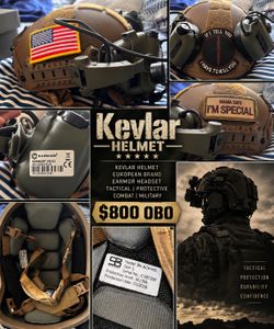 Kevlar Military Tactical Helmet With Headset