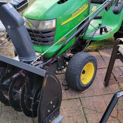 L120  John Deere Riding Lawnmower Snow Plow 