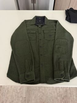 Roark men’s Green Suede Overshirt Jacket size S