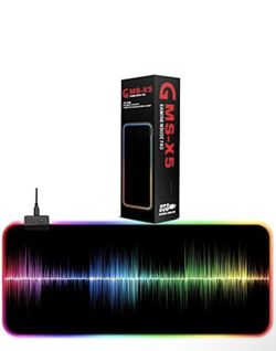 GMS-X5 800x300x4mm Gaming Version Colorful Symphony Glowing Mouse Pad Gaming Mouse Pad Soft Non-Slip Rubber Base Mouse Mat