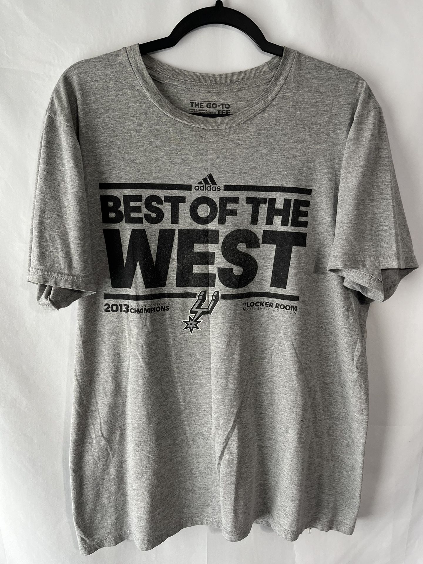 San Antonio Spurs Mens Large 2013 Best Of The West Shirt NBA Confrence Champion