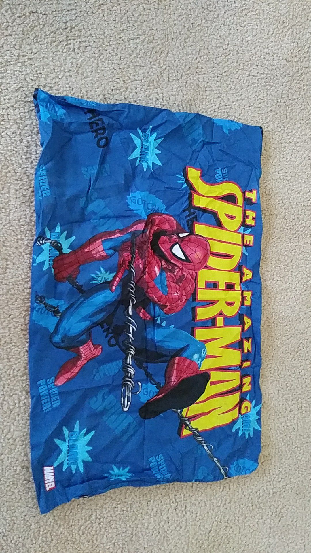 LIKE NEW Marvel Spider-Man pillow case