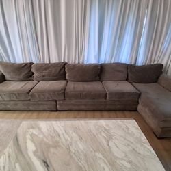 Graphite Gray Sectional Sofa With Chaise Lounge