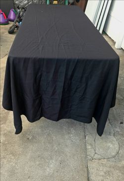 Black tablecloth