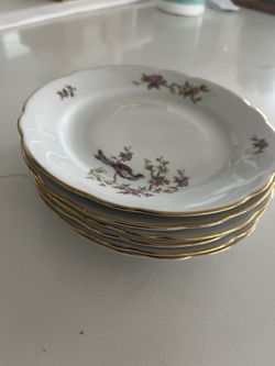 Six Vintage Kahla 7-in Porcelain Plates