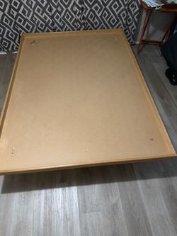 Platform full size wood bed