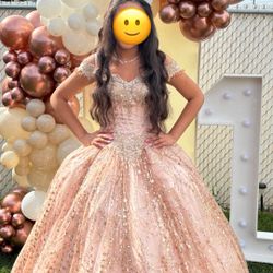 Rose Gold Quinceañera Dress  