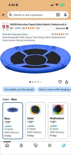 40-Inch Saucer Tree Swing Fabric Cover #375