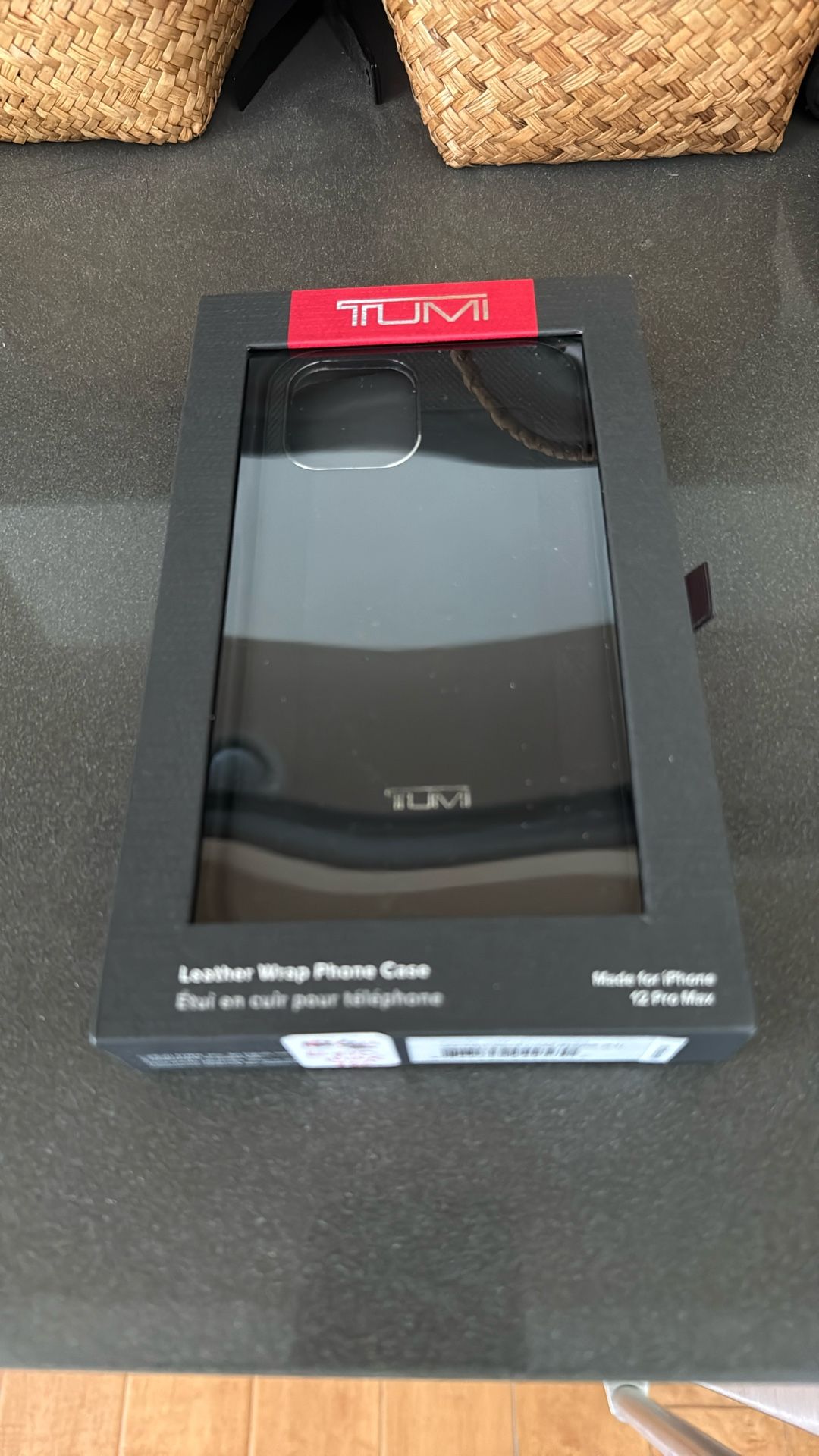 TUMI iPhone 12 Pro Max Leather Wrap Phone Case