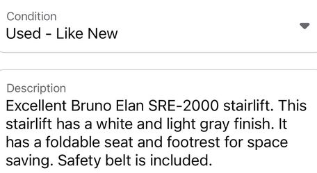 Bruno Elan SRE-2000 Stairlift