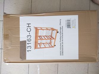 Brand new Kitchen trolley with storage -cherry