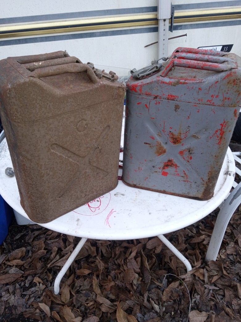 Antique Metal Gas Cans