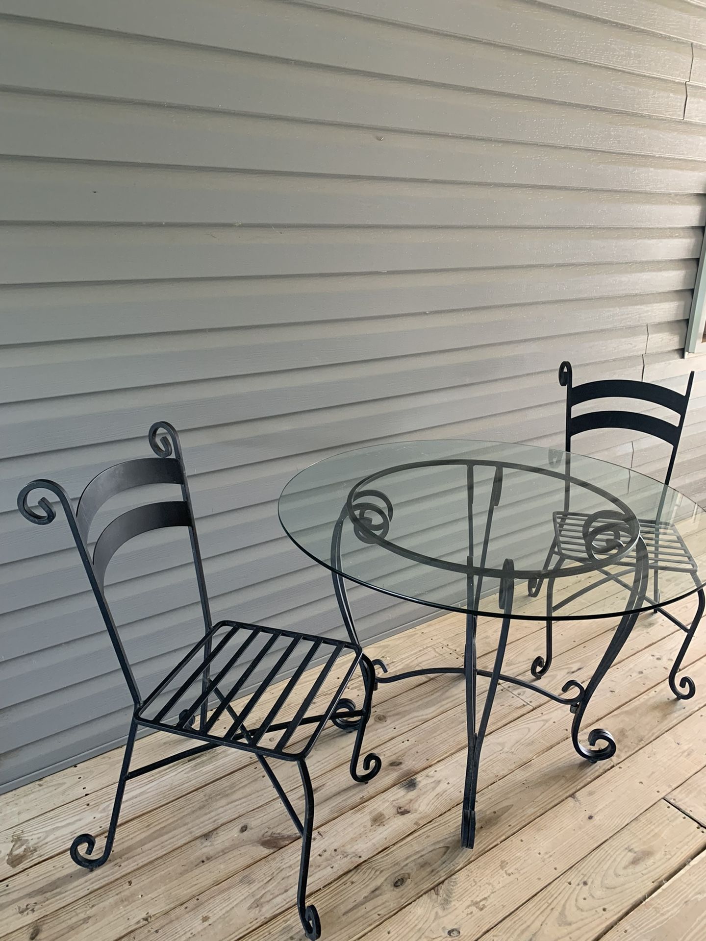 Pier One Imports Black Wrought Iron Table & Chairs