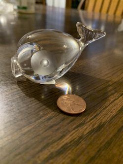 Crystal fish paper weight