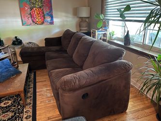 Dark Brown Microfiber Sectional