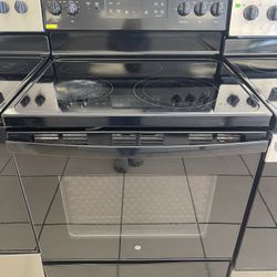 GE GLASS TOP STOVE BLACK