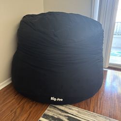Big Joe® Fuf XXL w/ Removable Cover - Black Lenox (Foam Filled Bean Bag Chair Extra Large)
