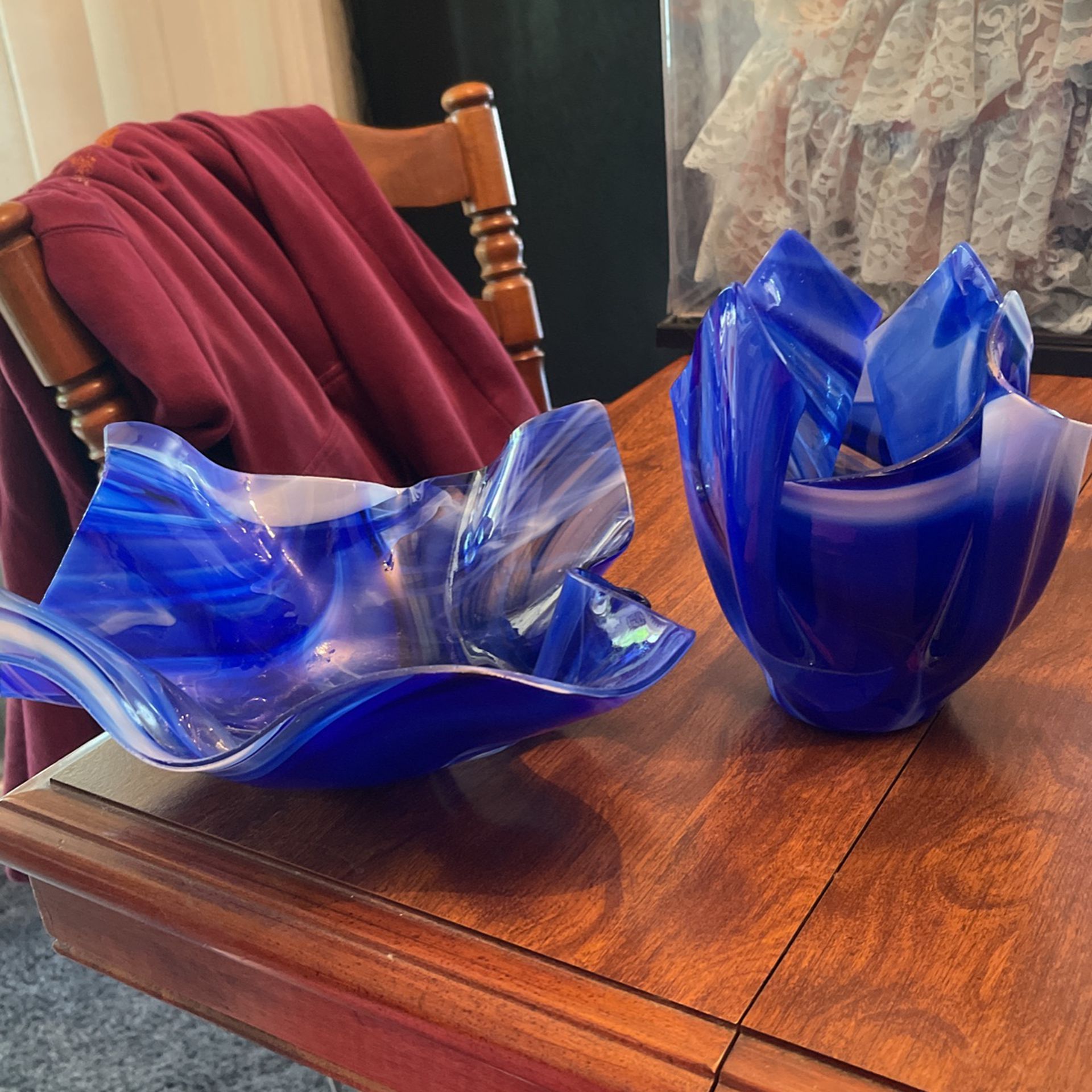 Glass Bowl And Vase