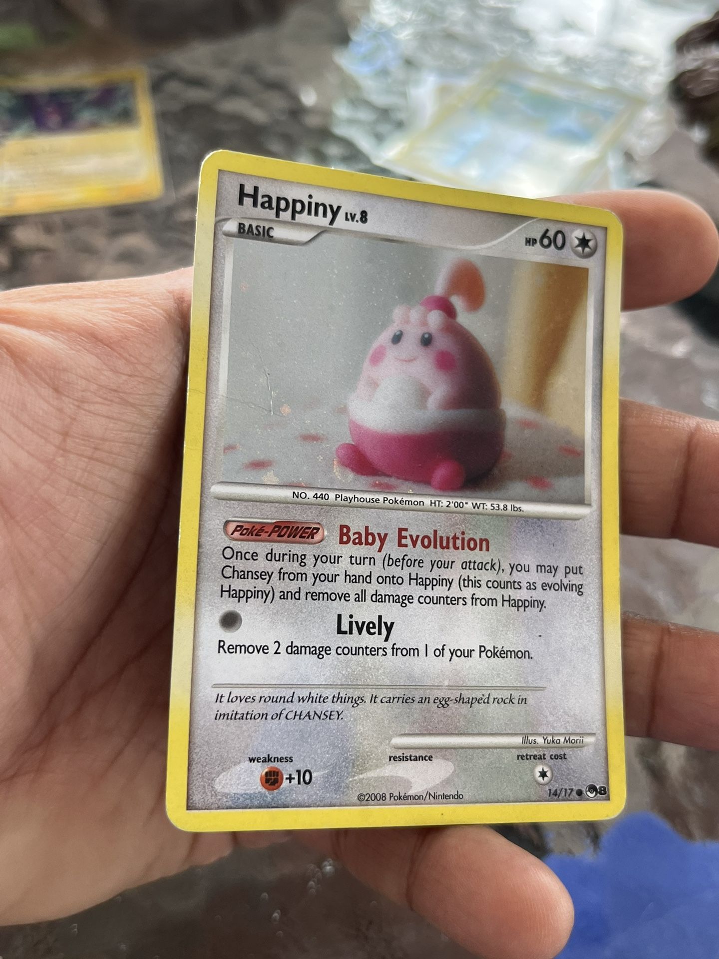 Happiny 14/17 Holo Rare Promo Pokemon TCG Card POP Series 8 2008 MP/ HP