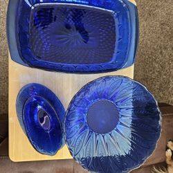 Avon Cobal Blue Dishes