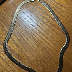 Gold Plated Herringbone Necklace