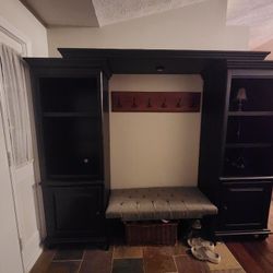 Entertainment Center – Black Finish – Multiple Pieces