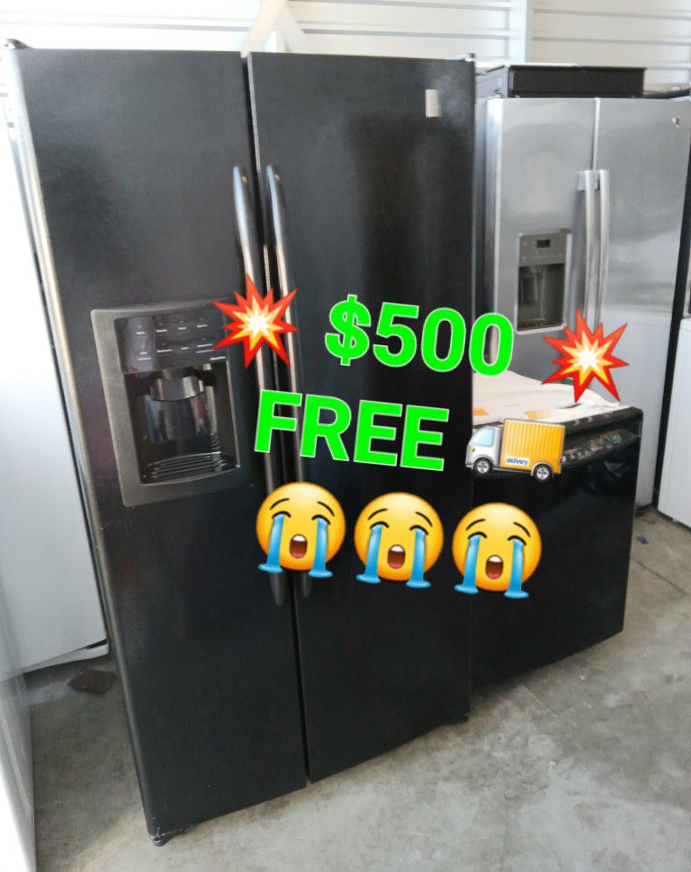 Refrigerator Dishwasher GE Profile Black Clean Like New FREE Delivery 