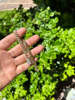 14k diamond Cuban bracelet