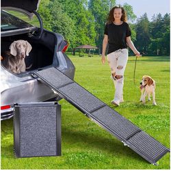 Uross Dog Ramp for Car 63" Long - Collapsible Pet Ramps for Large Dogs.  3793U