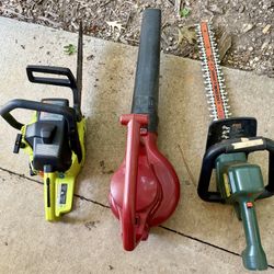 Poulan Chainsaw, Toro Leaf Blower, Hedge Trimmer – Yard Tools – $40+
