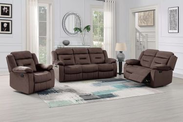 2 Piece Recliner Sofa & Recliner Loveseat-$700.00 (Recliner Chair-$235.00) – Chocolate Color