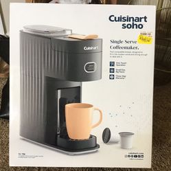 NEW in BOX~Cuisinart Soho Single-Serve Coffeemaker~Pod-Compatible Brewer~One Touch Operation
