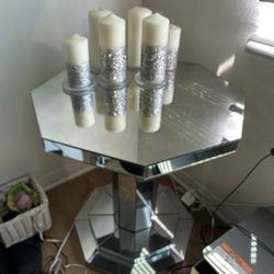 Z Gallerie Mirrored End Table 