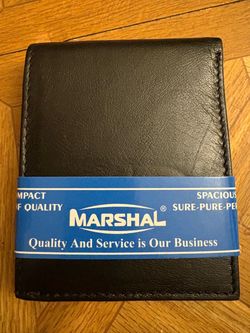Marshal Black Leather Bifold Wallet