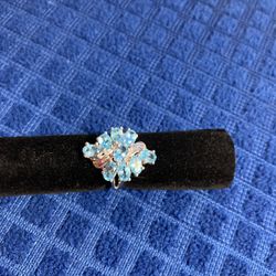 Swiss Blue Topaz Sterling Silver Size 7. Price Drop 