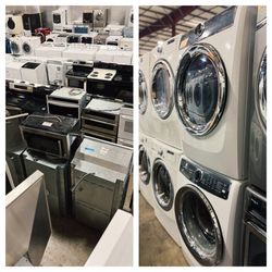 Washers Dryers Electric Gas Sets Single Front Load Top Load Ranges Stoves Ovens Fridges Microwaves 