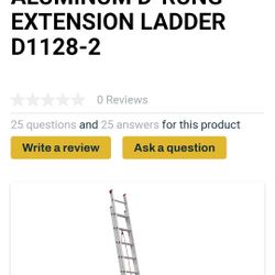 WERNER 28FT EXTENSION LADDER & 16FT EXTENSION LADDER  (NEW)