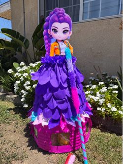 Cute baby Rumi KPOP Demon hunters dress style pinata with balls