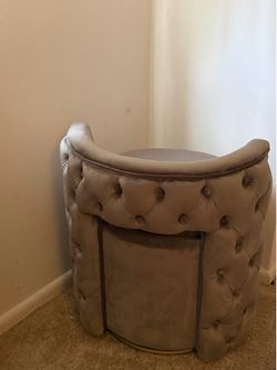 Velvet Ottoman for sale