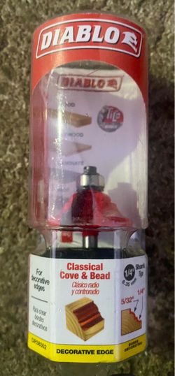 Diablo Classical Cove & Bead Router Bit