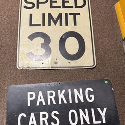 2 Metal Street Signs 