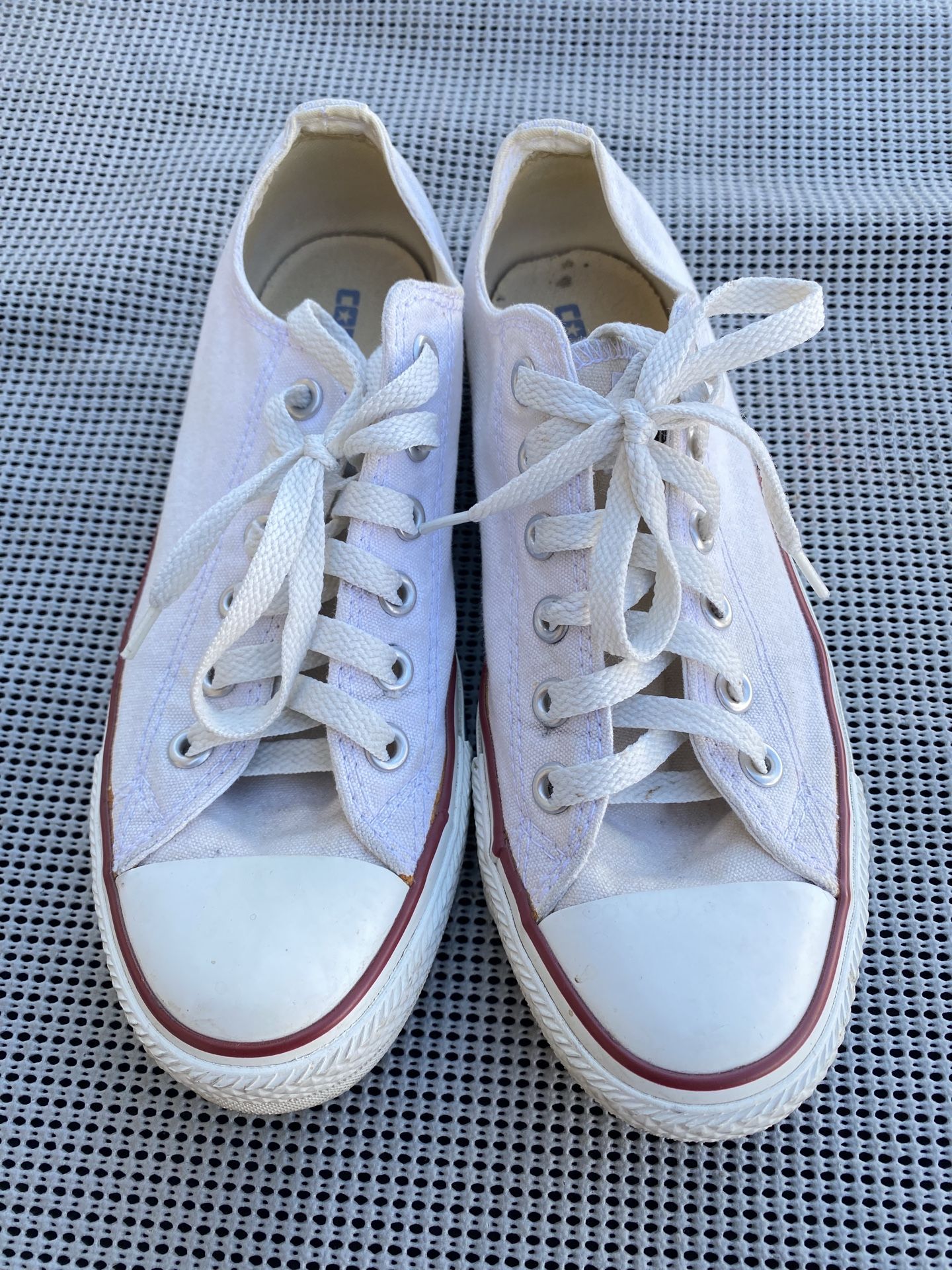 White Converse Shoes $20