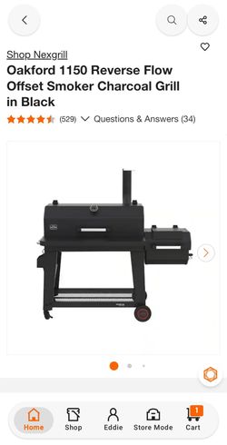 Nexgrill Oakford 1150 reverse flow offset smoker new in box