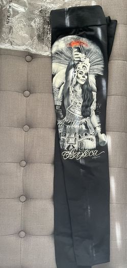 Black Leggings with Aztec Graphic Design