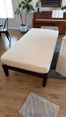Twin Bed w/ Wooden Frame