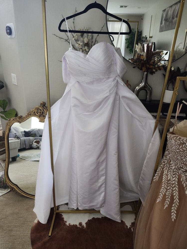New White Wedding Dress XL