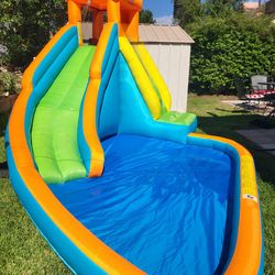 Costway Kids Bounce House Castle Splash Water Pool with 740W Blower