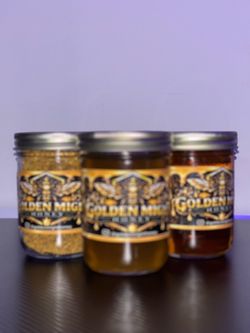 Golden Might 100% Pure Raw & Unfiltered Honey 🍯 400mL