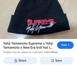 NEW SUPREME X YOHJI YAMAMOTO X NEW ERA KNIT HAT